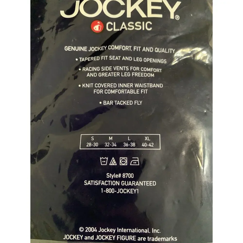 Vintage‎ 2000 Jockey Classic Tapered Boxers Size M White RN 61683 New In Pack